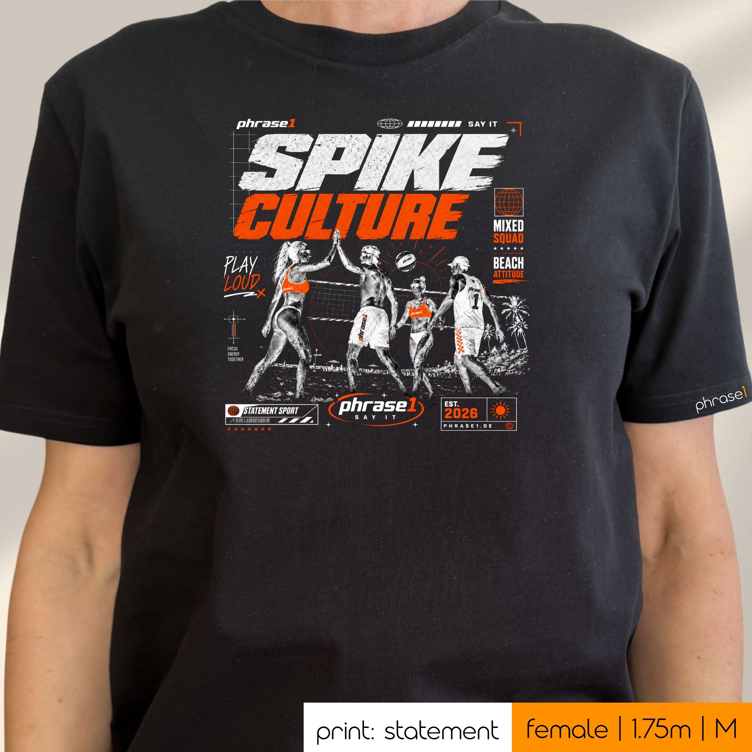 Premium T-Shirt mit Visual "p1 urbans sporstwear - spike culture"
